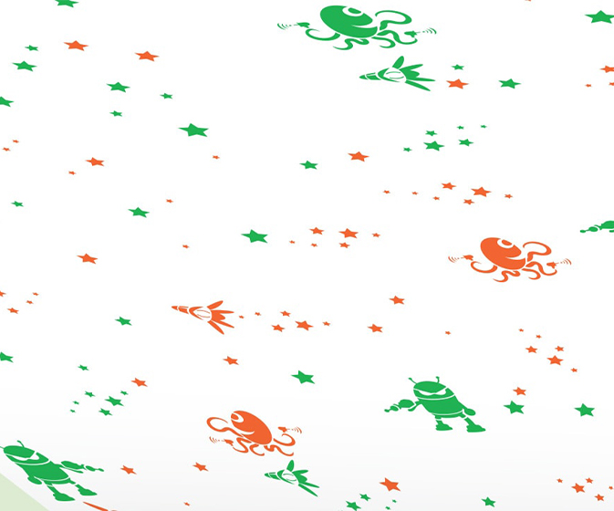 Space Zappers Kids Wall Theme - Asian Paints