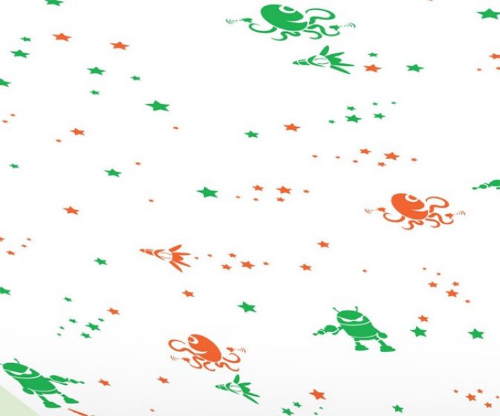 Space Zappers Kids Wall Theme - Asian Paints