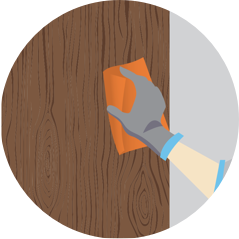 Illustrated image of Sanding