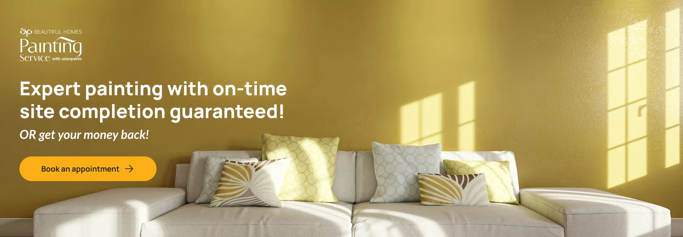 Banner image for expert painting services with on-time site completion