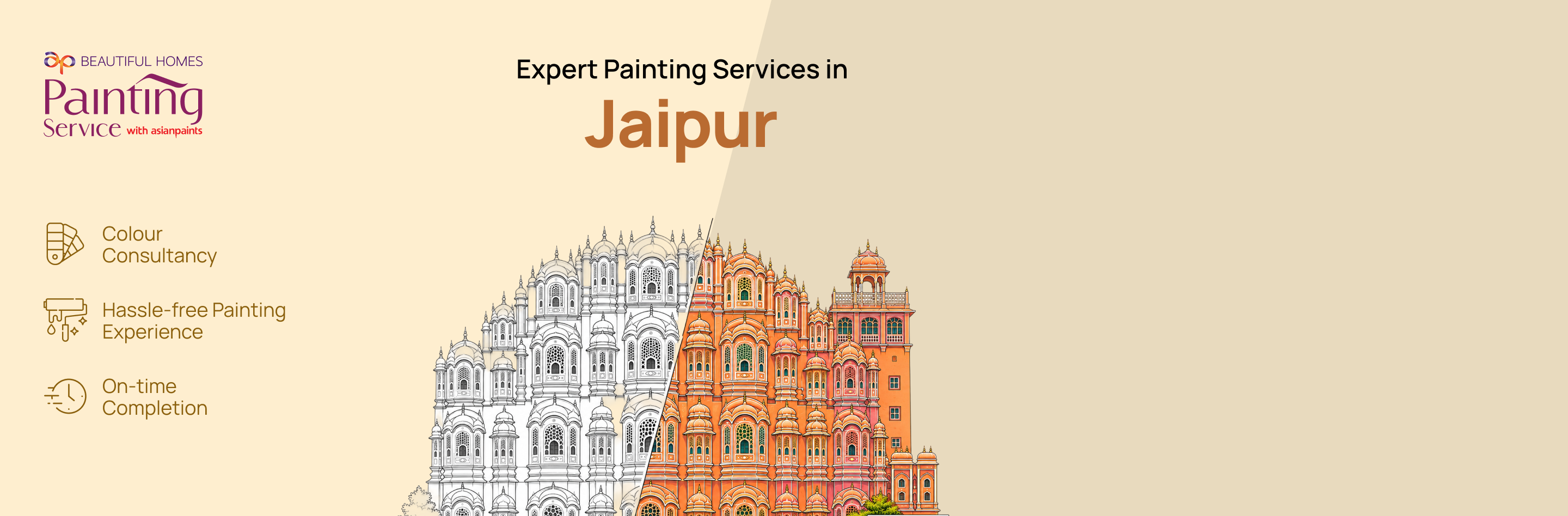 Banner image for expert painting services with on-time site completion
