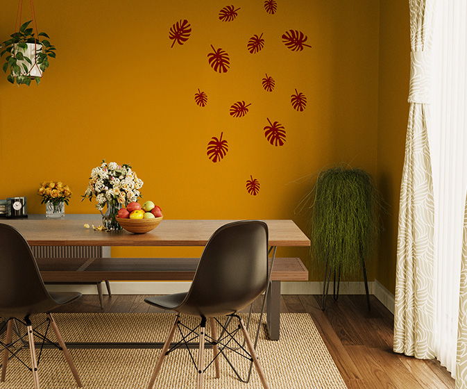 Fern Online Wall Stencil Design Patterns Asian Paints