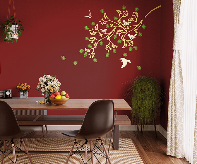 Spring Diaries - Online Wall Stencil Design Patterns - Asian Paints