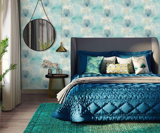 Prisha-Patchwork-W113WL23Y75 Wallpaper Design for Walls - Asian Paints