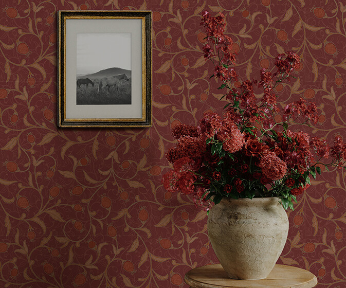 HD wallpaper black and red floral textile retro pattern vector dark  ornament  Wallpaper Flare