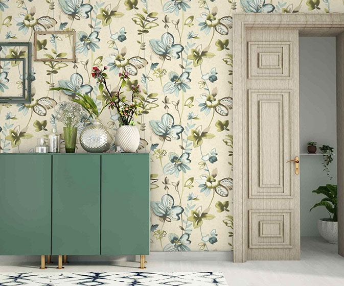 Whimsical-Garden-W062D3XKY75 Wallpaper Design for Walls - Asian Paints