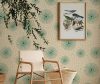Mock up frame in home interior background, beige room with minimal decor