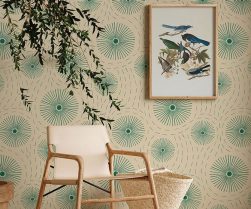 Mock up frame in home interior background, beige room with minimal decor
