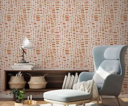 mock up poster frame in modern interior background, living room, Scandinavian style, 3D render, 3D illustration