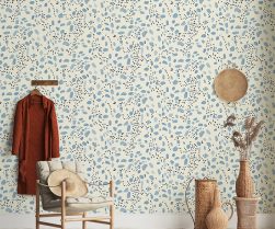 Home interior background with wicker furniture and decor, empty white wall mockup, 3d render Home interior background with wicker furniture and decor, empty white wall mockup, 3d render