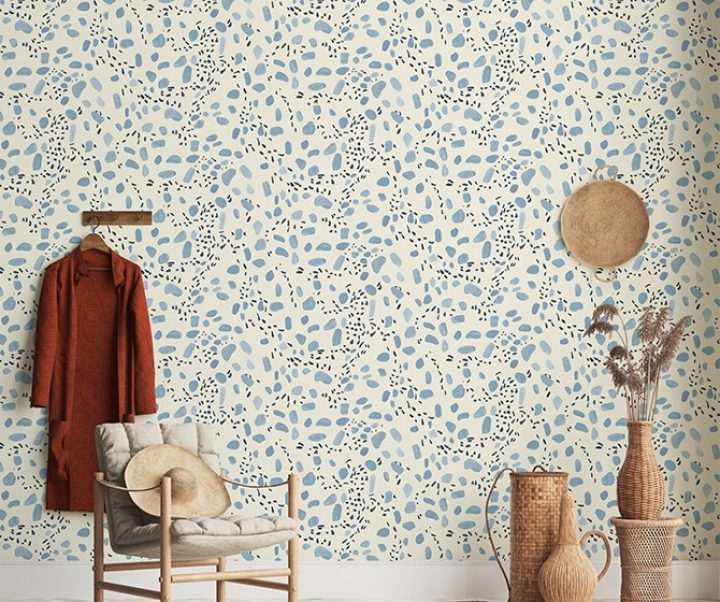 Home interior background with wicker furniture and decor, empty white wall mockup, 3d render Home interior background with wicker furniture and decor, empty white wall mockup, 3d render