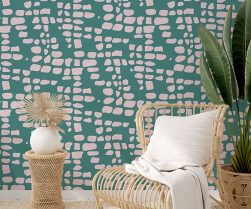 Mockup frame in coastal boho style interior, 3d render Mockup frame in coastal boho style interior, 3d render