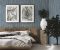 Mockup frame in luxury bedroom interior, loft style, 3d render