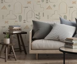 Mock up poster, Scandinavian living room concept design, 3d render, 3d illustration Mock up poster, Scandinavian living room concept design, 3d render, 3d illustration
