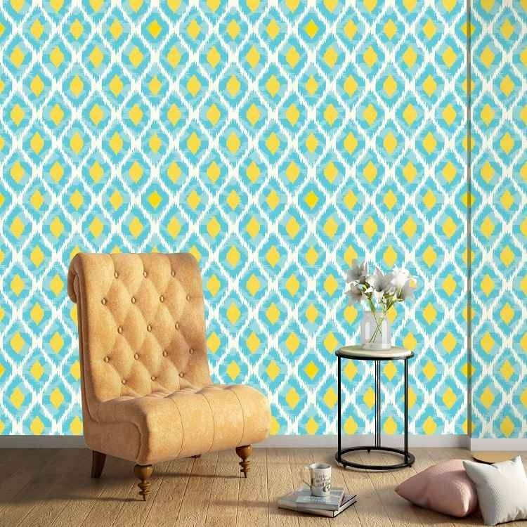 DIY Hand Painted Accent Wall  Faux Wallpaper  YouTube