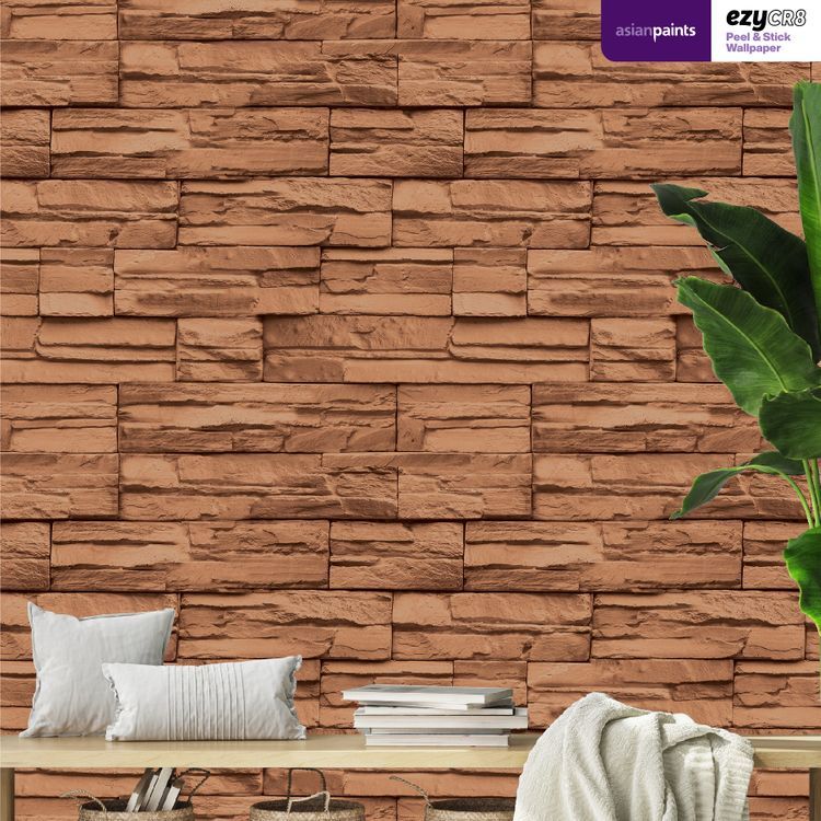 ezy CR8 DIY Stone Wall - Peel & Stick On Wallpapers By Asian Paints ezy CR8 DIY Stone Wall - Peel & Stick On Wallpapers By Asian Paints
