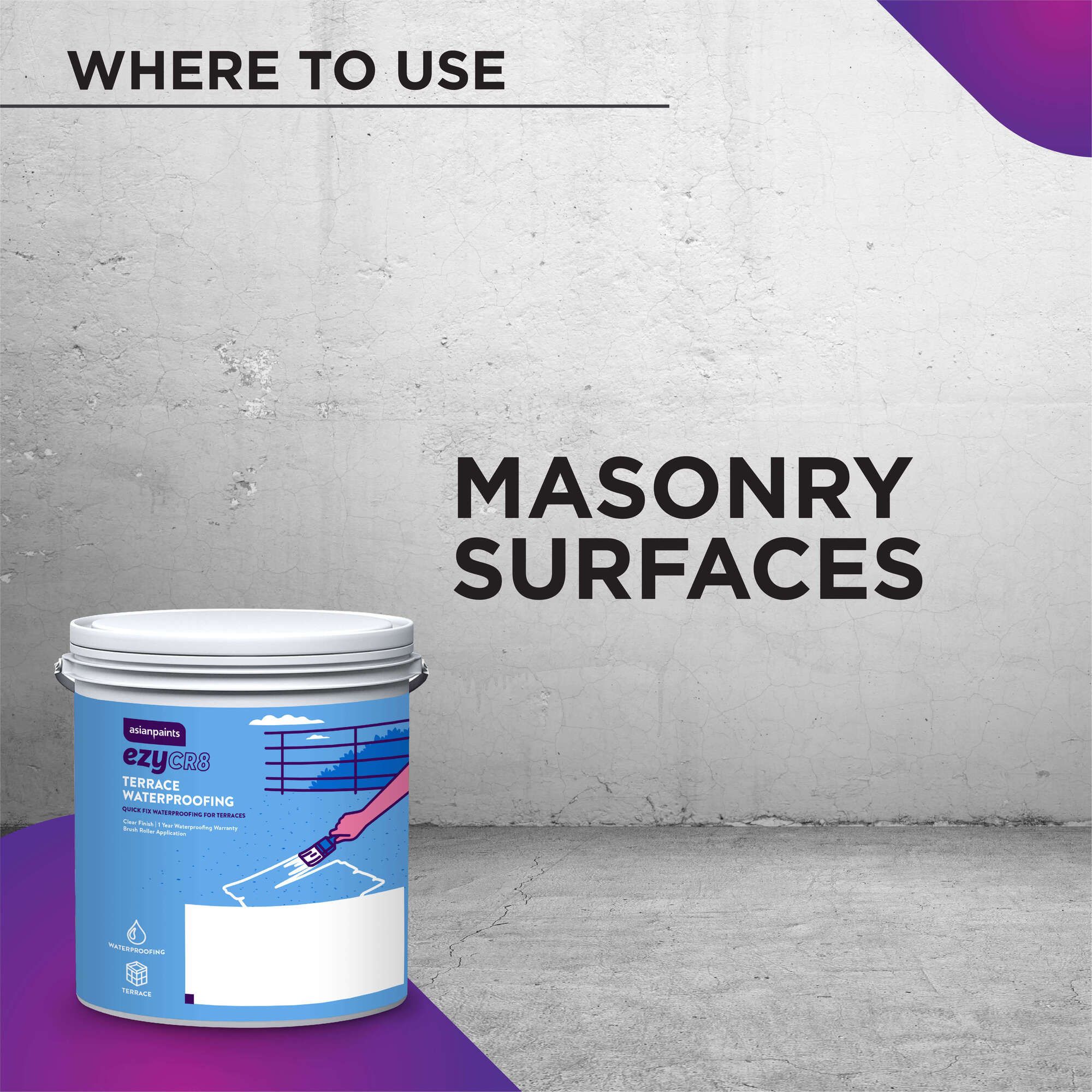Buy Asian Paints ezyCR8 Terrace Waterproofing