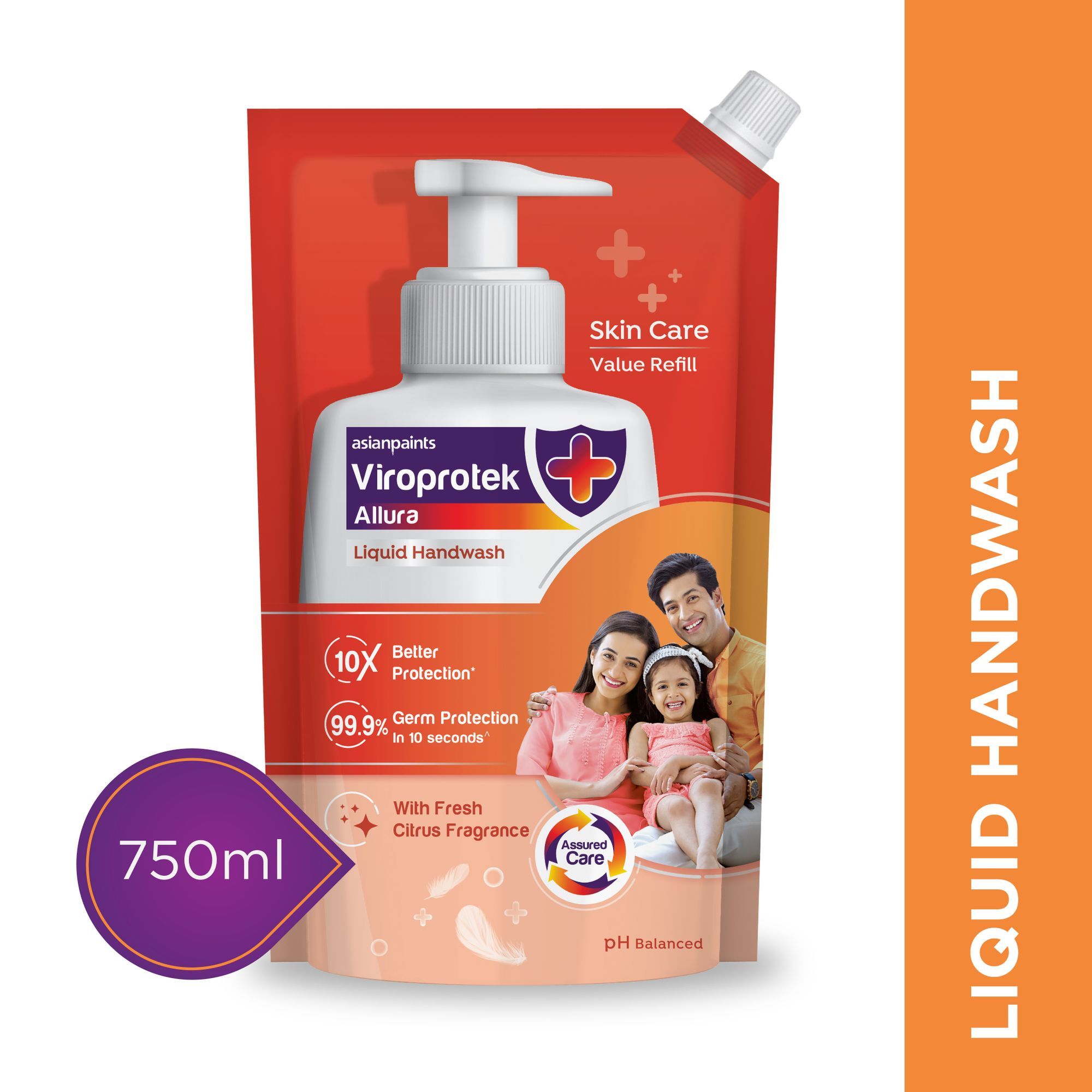 Viroprotek Allura Liquid Handwash Skin Care Pouch 750 mL