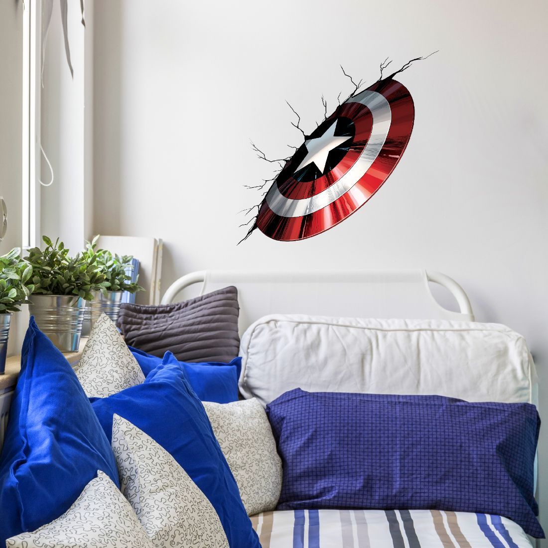 Wall Ons Captain America Vibranium Shield Original Wall Sticker