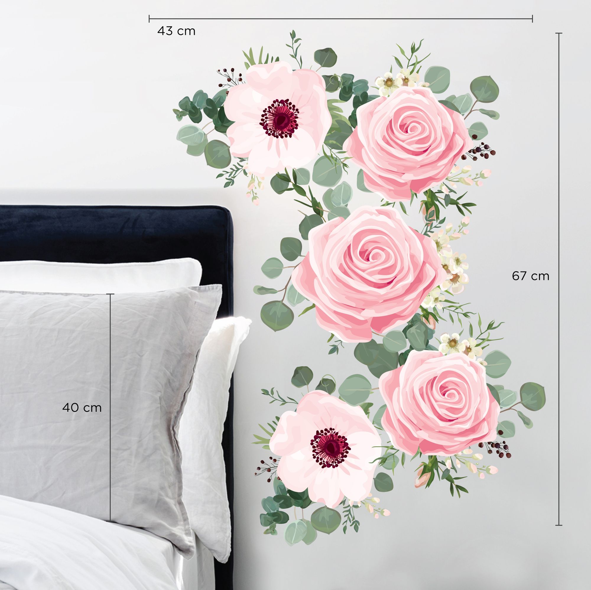 Pink wall sticker discount