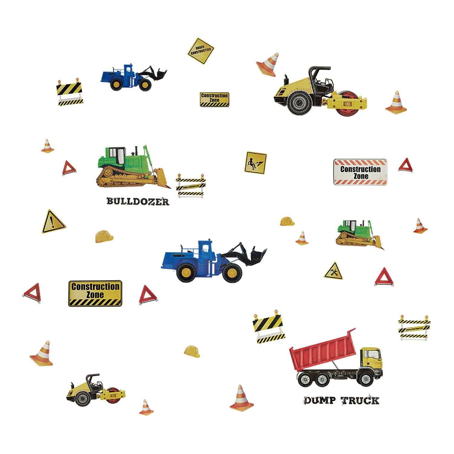Construction Trucks Wall Sticker