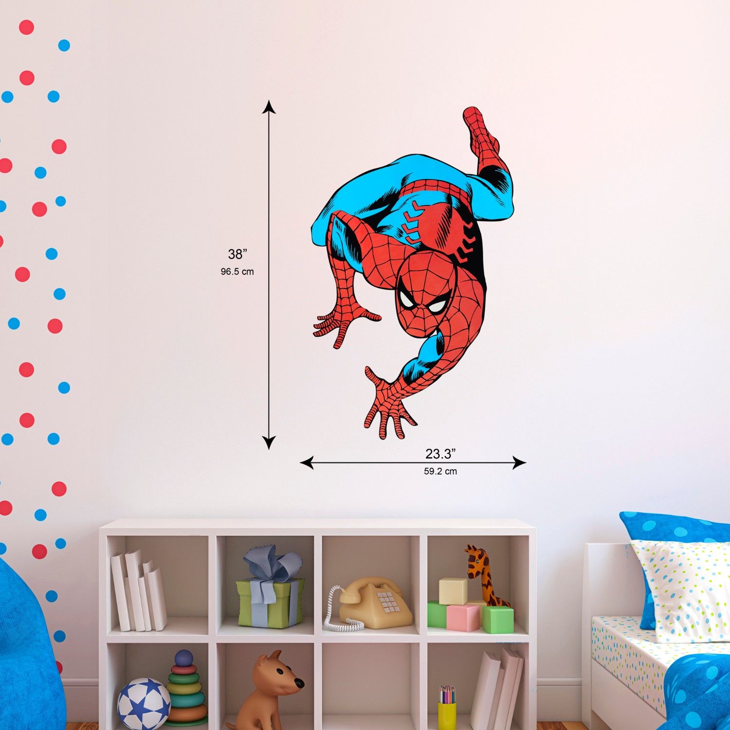 Marvel Classic Spiderman On Wall Giant Wall Sticker