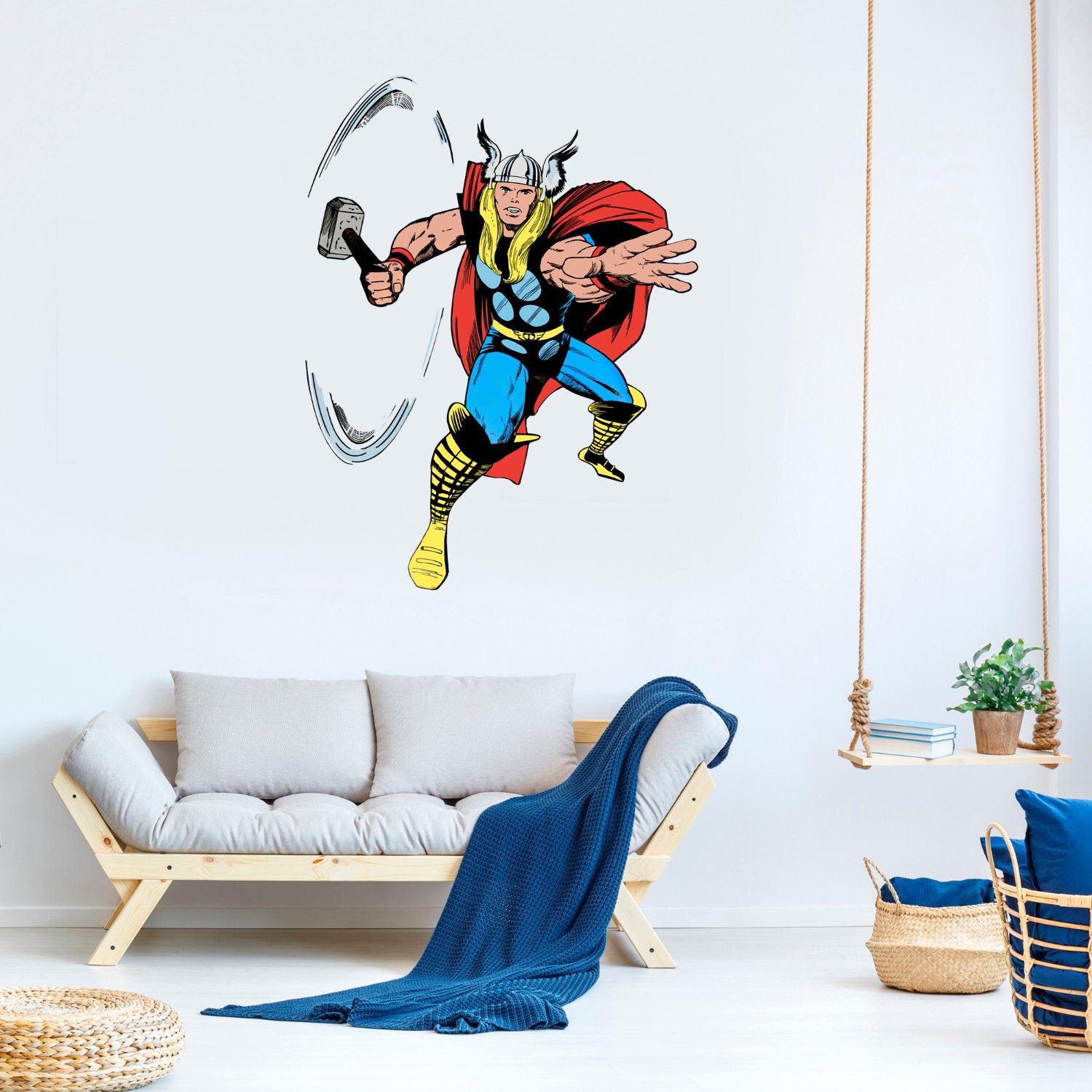 Marvel Classic Thor with Mjolnir Giant Wall Sticker