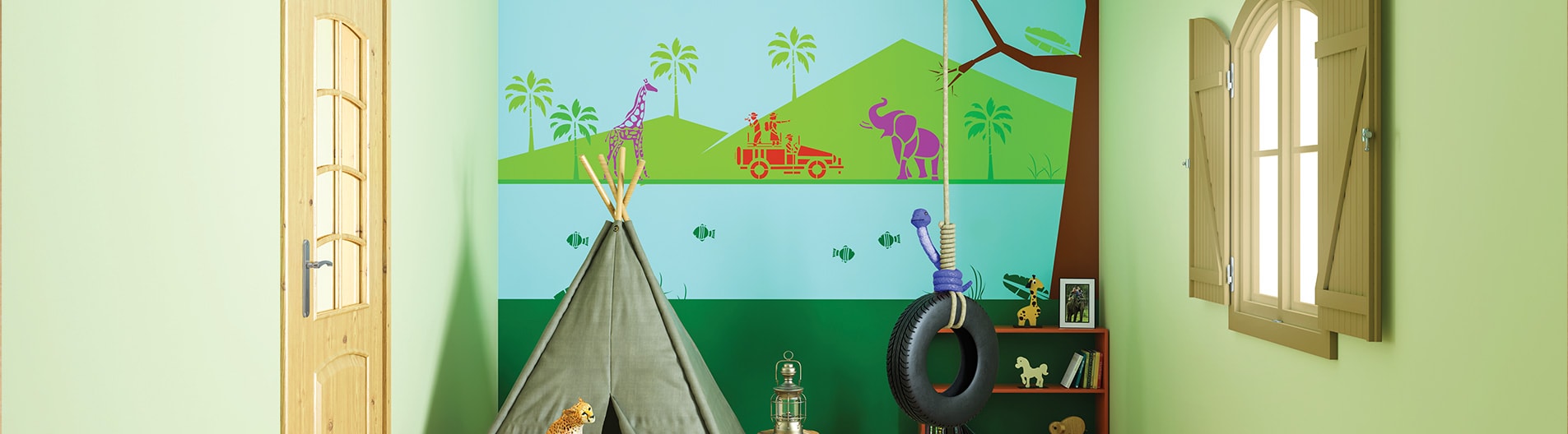 Glow Themes For Kids Room Wall Painting Asian Paints