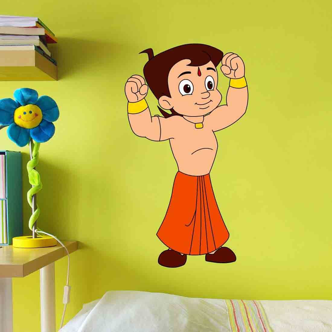 Asian Paints Wall Ons Original Chhota Bheem Muscles Wall Sticker