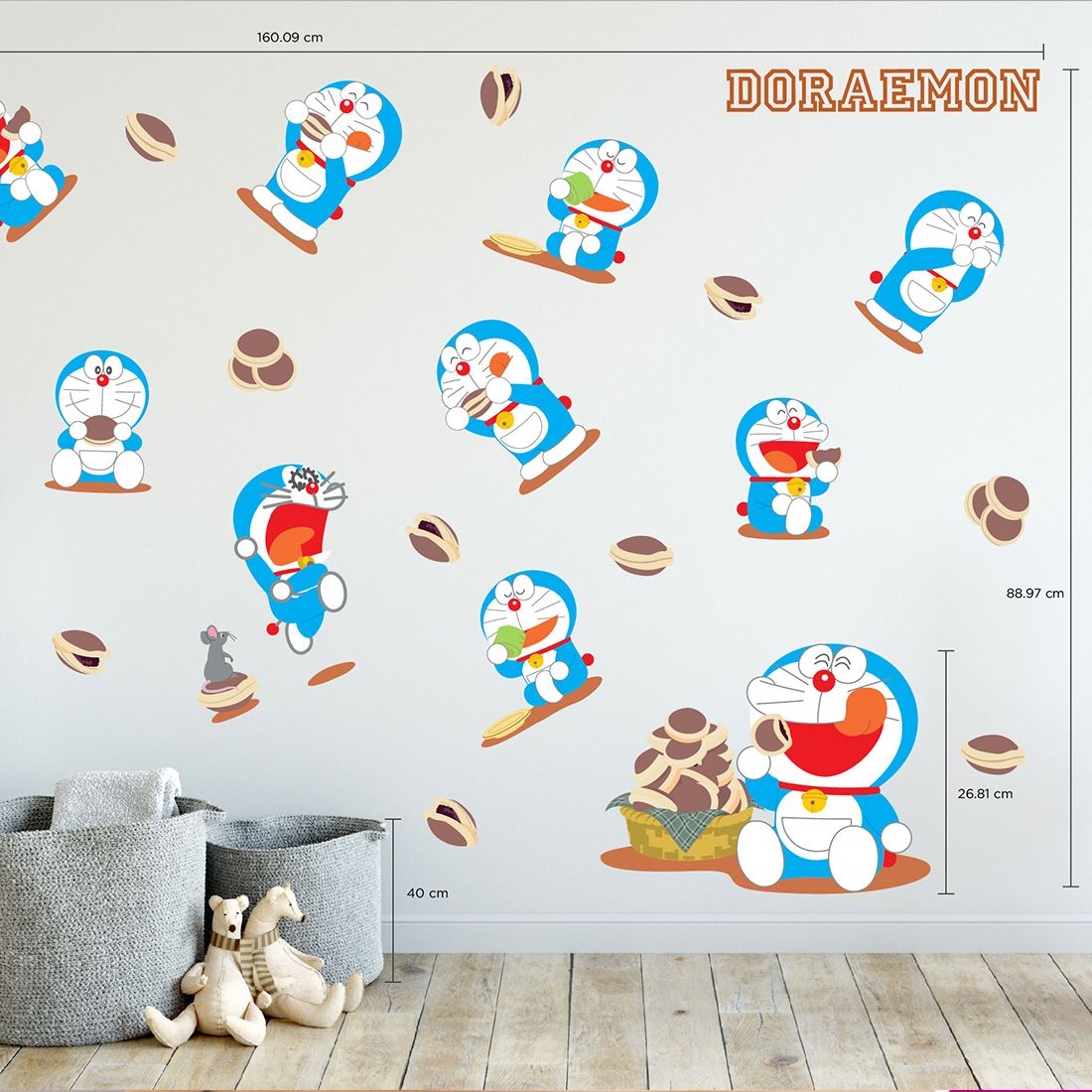 Buy Asian Paints Wall Ons Doraemon Always Dorayaki Time Wall Sticker