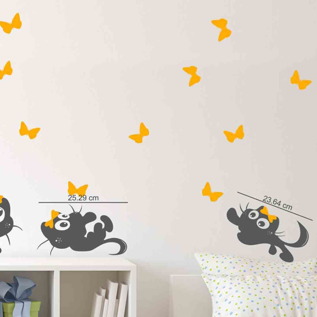 Cartoon Animal Canvas Cat Wallpaper Wall Sticker murals Childrens Room Art  Poster Stickers Living Bedroom Home Decoration