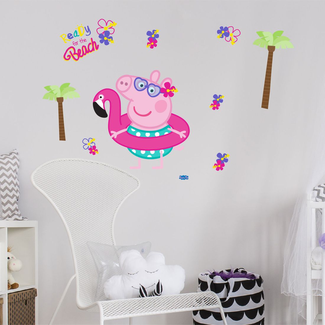 Asian Paints Wall Ons Peppa Pig Beach Fun Wall Sticker