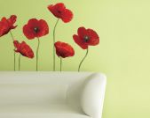 Poppies at Play Peel and Stick Giant Wall Decals