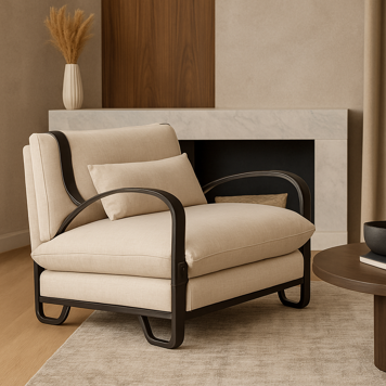 Brigid Accent Chair in Fabric Upholstery