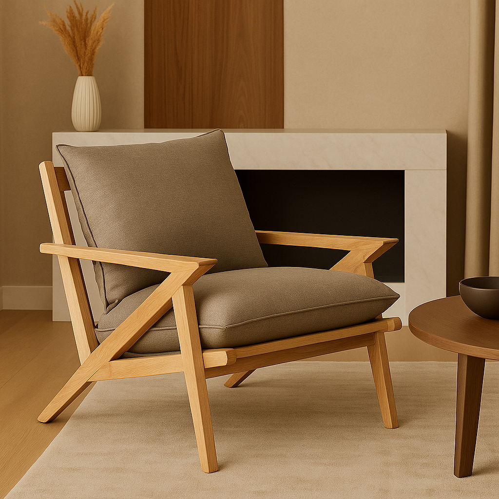 Plutus Accent Chair in Fabric Upholstery