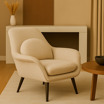 Tate Accent Chair in Fabric Upholstery
