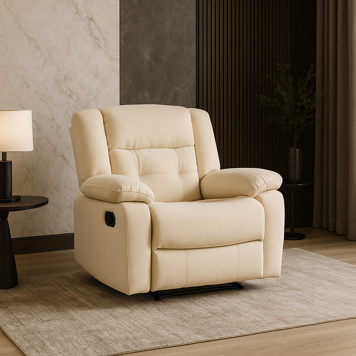 Veyron Rocker-Recliner in Beige Fabric