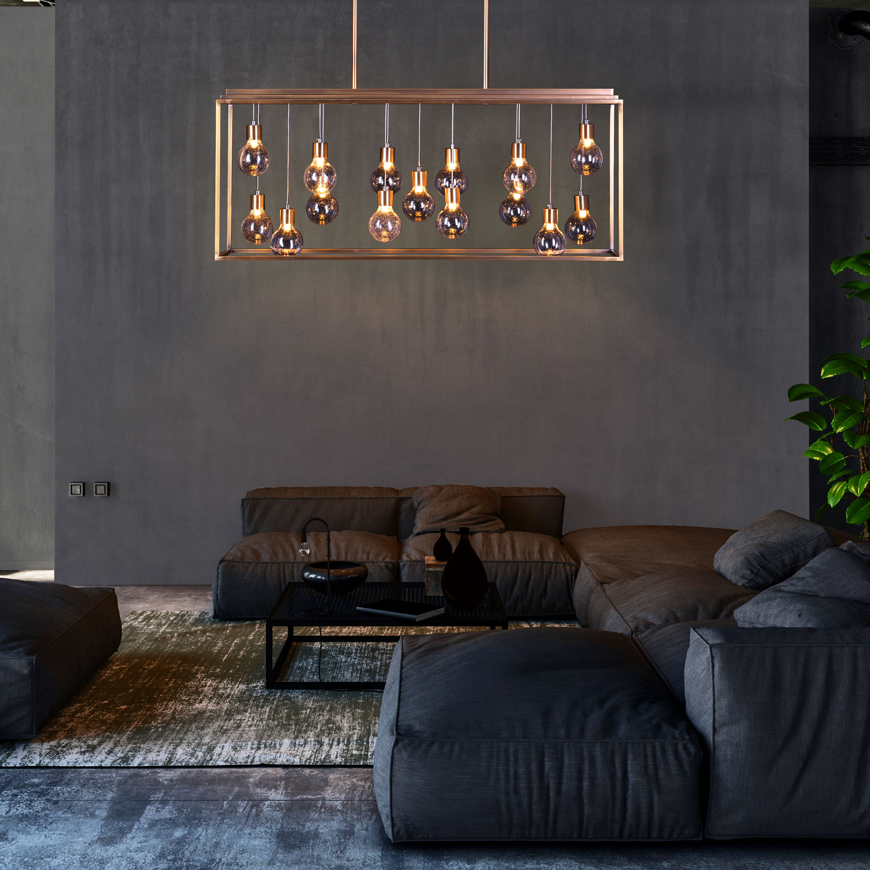 Moonlight Shimmer Gold Chandelier