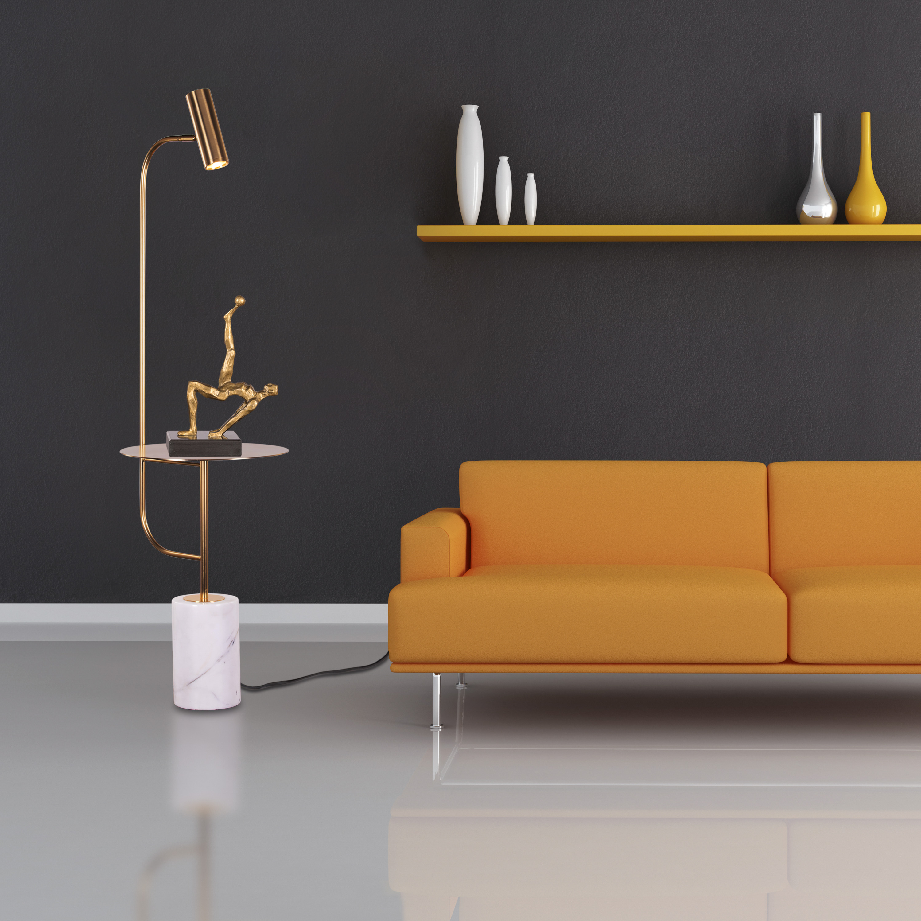 A Star Is Born Marble Floor Lamp