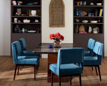 Napa 6S Marble Top Dining Table