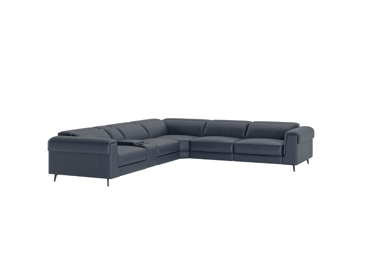 Cleo Sectional Sofa - Leather