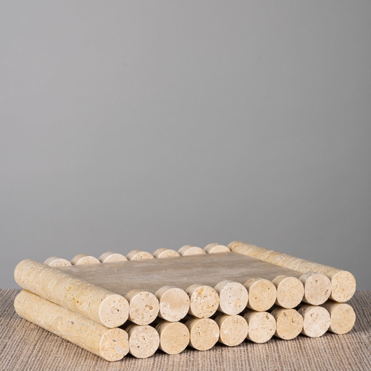 Slab Of Silk (Cream) Marble Tray
