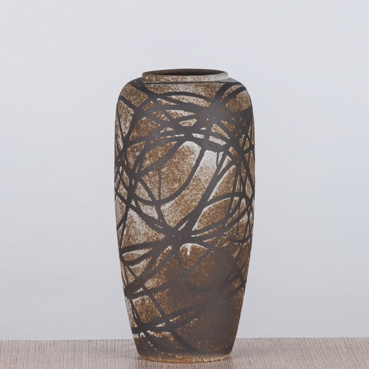 Maze Mayhem (Small, Brown / Dark Grey) Ceramic Planter