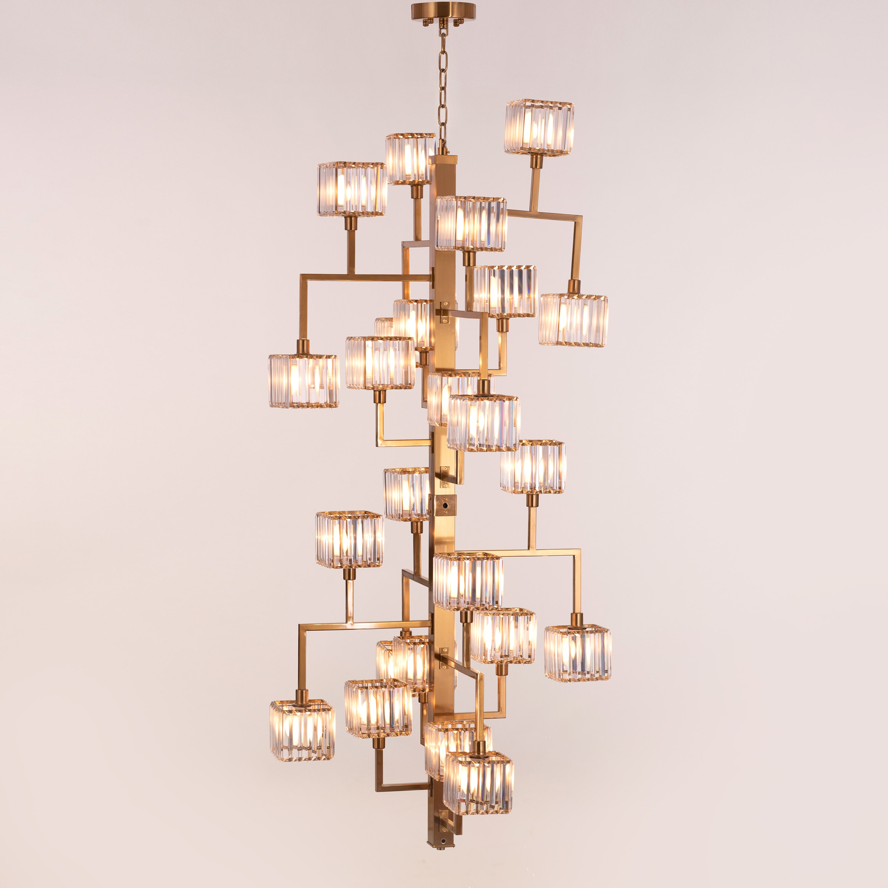Watch The Throne (Large, Vertical, Gold) Crystal Chandelier