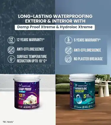 Banner image for waterproofing products for exterior and interior by Asian Paints