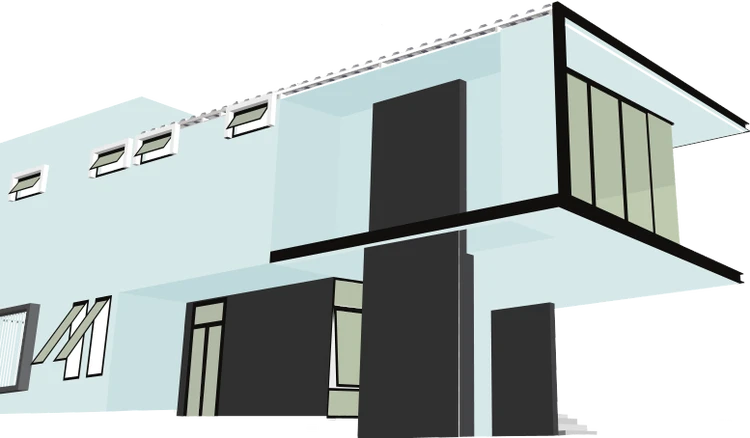 House exterior painted in Spring Time