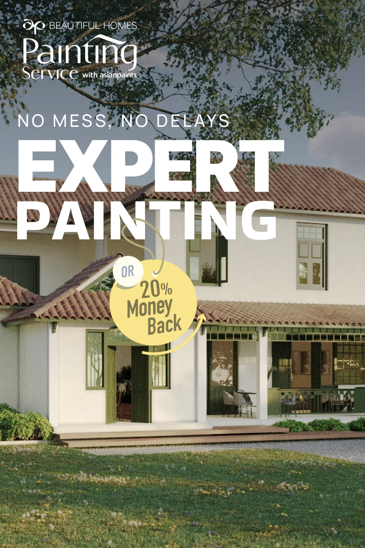 Expert painting with no mess and no delays - freshly painted two-storey house exterior